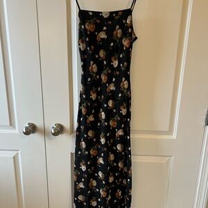 Floral Black Dress